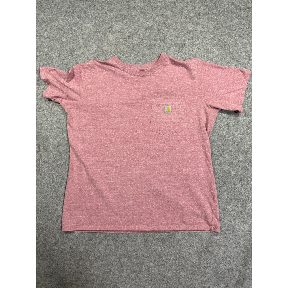 Carhartt Loose Fit Pocket T-Shirt Youth XL Heather Pink Cotton Blend